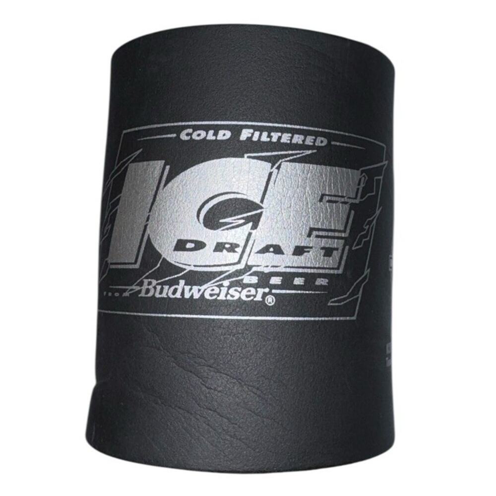 Budweiser‎ Ice Draft Beer Can Koozie Foam Cooler Cold Filtered Promo Breweriana